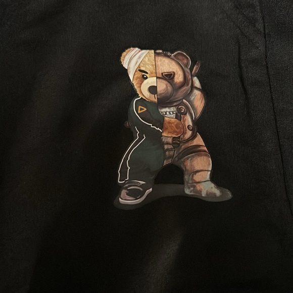 Karate Bear Black Shorts - Large - Picture 2 of 5